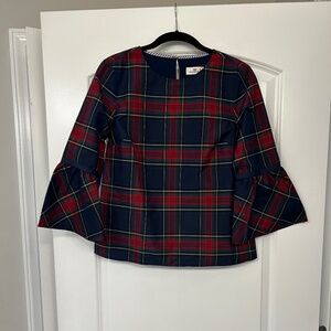 Beautiful festive plaid vineyard vines top NWT Size 0